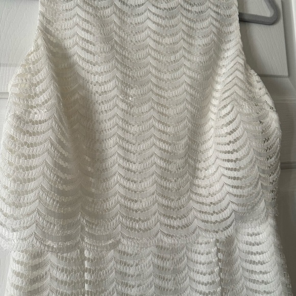 American Living White Sleeveless Crocheted Lace Dress, size 6 - Picture 3 of 5